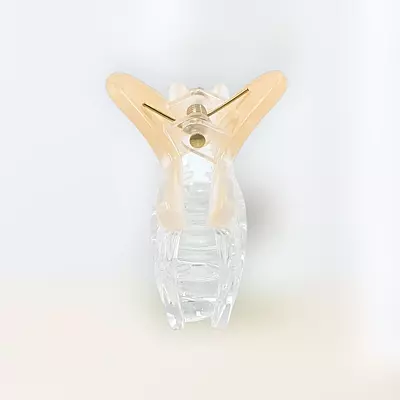 Chic Starfish Clear & Nude Peach Hair Claw Clip - Medium Size