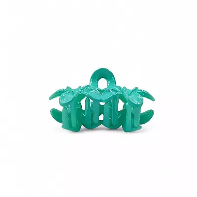 Teal Mini Flower Hair Claw Clips