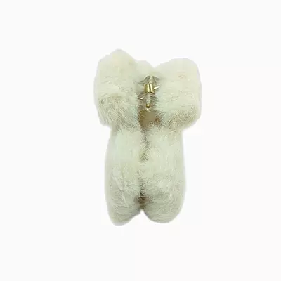 Plush Faux Fur Hair Claw Clip - Vibrant Ivory Hair Clamp