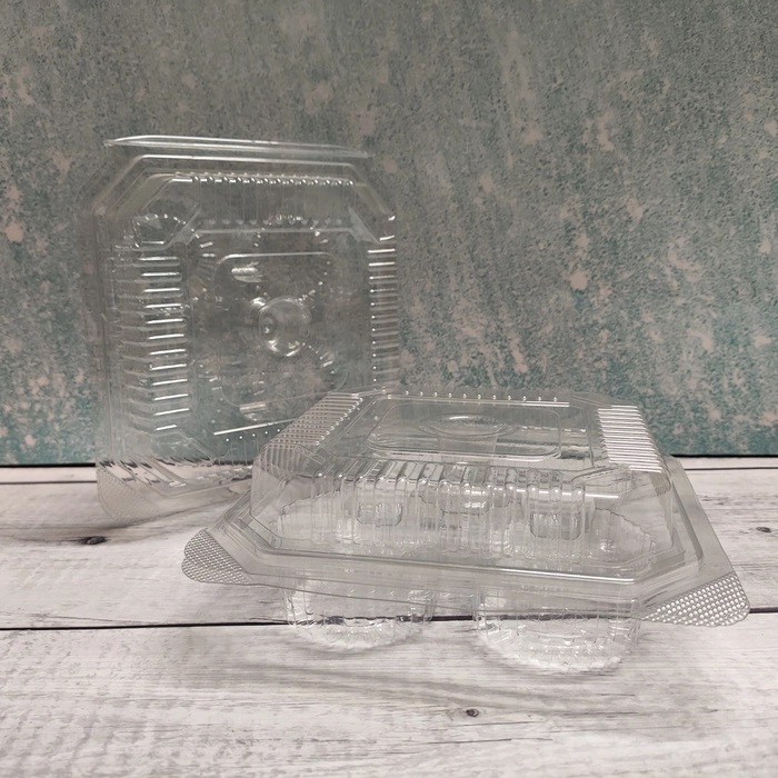 4 Cavity PVC Cupcake Box | MoQ = 10