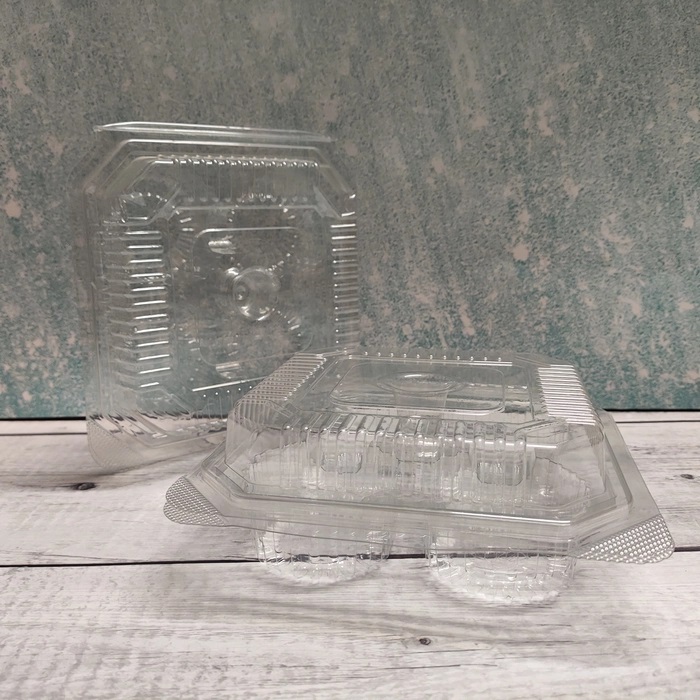 4 Cavity PVC Cupcake Box | MoQ = 10