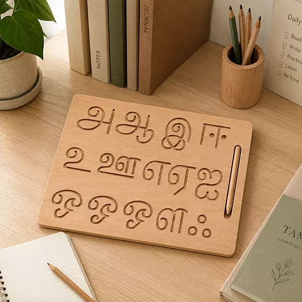 Tracing board with pen -Tamil fonts
