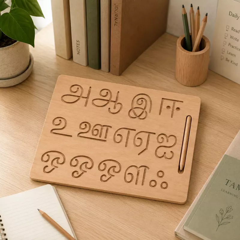 Tracing board with pen -Tamil fonts