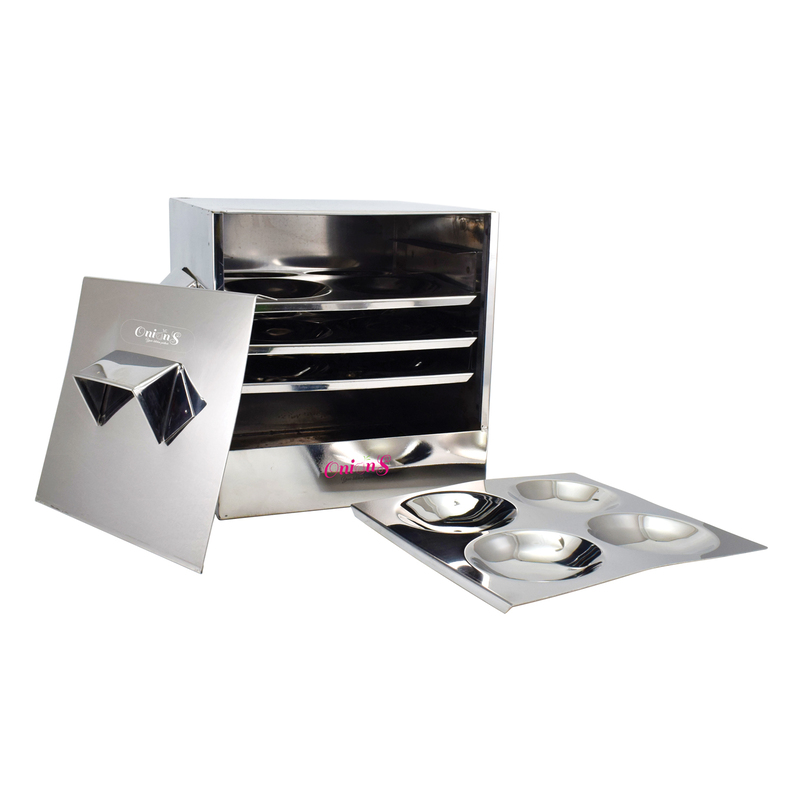 Onions Stainless Steel Cauka/Square/Cubic Idly cooker – FOR HOME USE ONLY