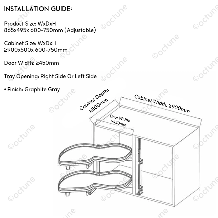Octune Premium Swing Tray