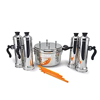 Onions Stainless Steel 4-in-1 Multi-Purpose Puttu Maker – Silver