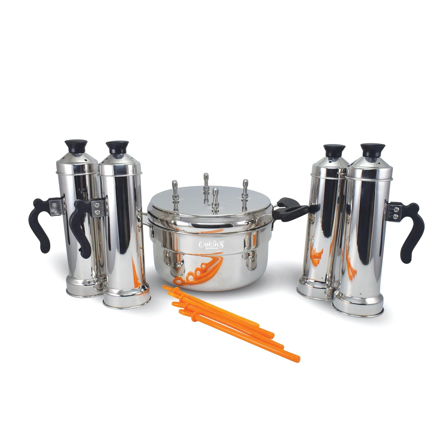 Onions Stainless Steel 4-in-1 Multi-Purpose Puttu Maker – Silver