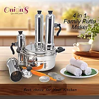 Onions Stainless Steel 4-in-1 Multi-Purpose Puttu Maker – Silver