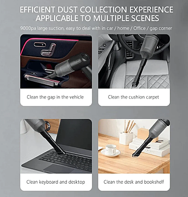 3 in 1 Portable Wireless Car Vacuum Cleaner with Blower Pack of 1 (Colour:Black) 3 in 1 Portable Wireless Car Vacuum Cleaner with Blower Pack of 1 (Colour:Black)