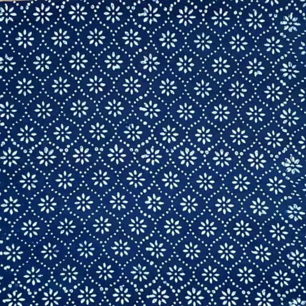 Akola Dabu Indigo Cotton Fabric #4