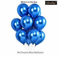 Chrome Blue Balloons - Pack of 40
