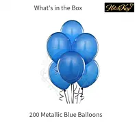 Metallic Blue Balloons Kit - 200 pcs
