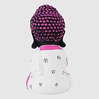 Baby Monk Buddha Showpiece for Home Decor (White & Pink) Polyresin – 21 cm