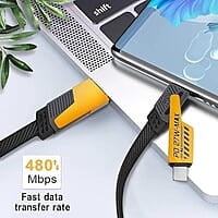 4-in-1 cable charging multiple compatible devices 4-in-1 cable charging multiple compatible devices