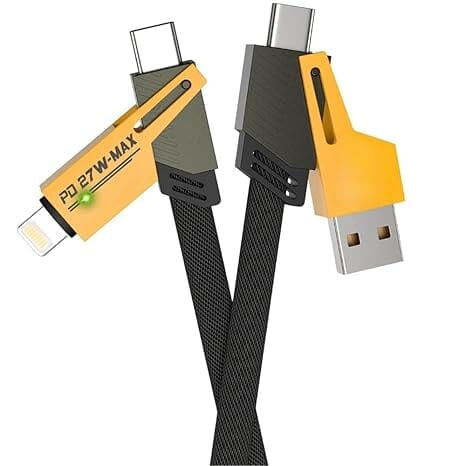 4-in-1 charging cable with multiple charging connectors
