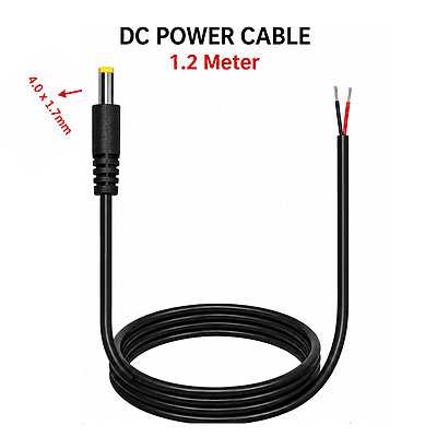 DC Male (4.0 x 1.7)mm to Pigtail (Open ended)-1.2m