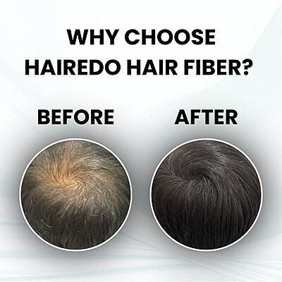 Hairedo Pure Keratin Hair Fibers 11.5g Classical Pack (Dark Brown) | Instant Hair Thickening | No Root Blockage | 100% Water Soluble & Sweat Resistant