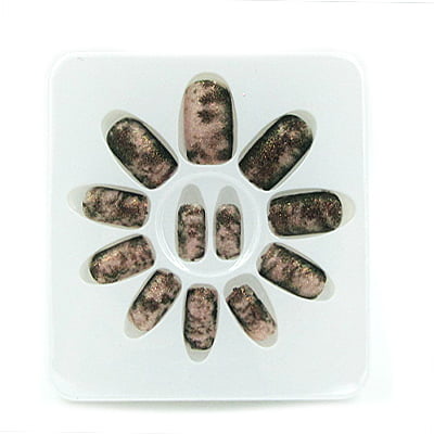 Flat Tip Glitter Nails