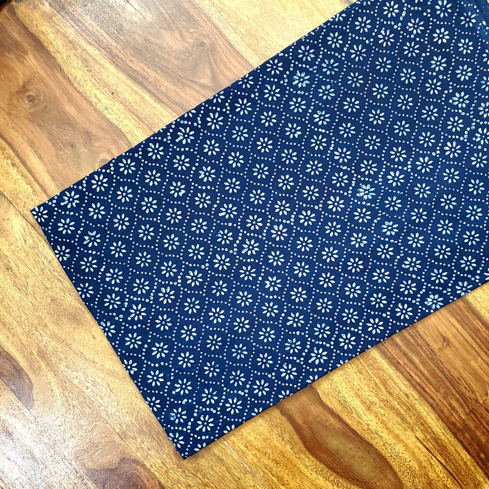 Akola Dabu Indigo Cotton Fabric #4