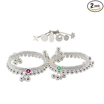 Silver Gift set for Baby (Anklets/Pattani design kolusu, Bindhi/PottuKit) Silver Gift set for Baby (Anklets/Pattani design kolusu, Bindhi/PottuKit)