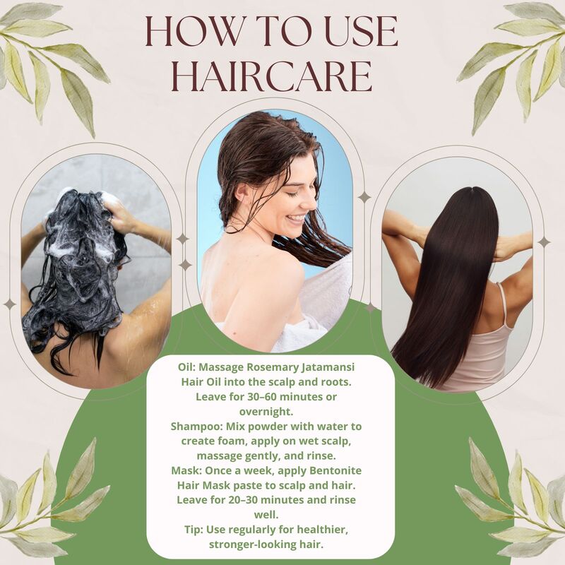 NABURE Root Revive Hair Care Ritual Combo – Hair Mask with Serum, Hair Oil & Powder Shampoo
