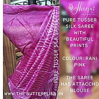 PURE TUSSER SILK SAREE ssgSTUS22508
