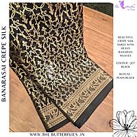 BANARASI CREPE SILK SAREE ASSSBNS24302