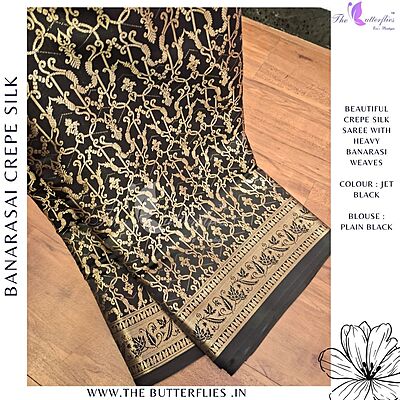 BANARASI CREPE SILK SAREE ASSSBNS24302