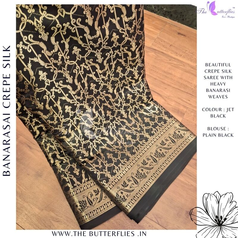 BANARASI CREPE SILK SAREE ASSSBNS24302
