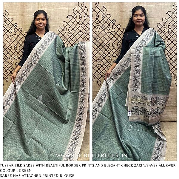 TUSSER SILK SAREE SFHSTSK24626