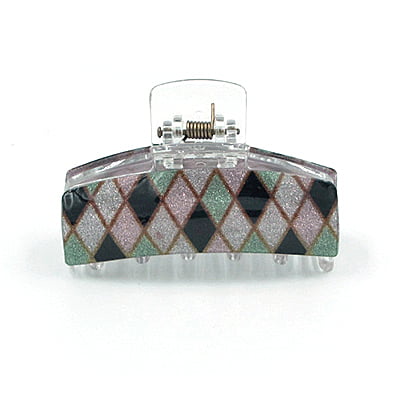 Geometric Glossy Glitter Clips