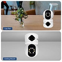 Geonix 2MP+2MP Wi-Fi Night Vision Smart Security Camera, White, 1 Year Warranty