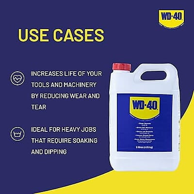 PIDILITE WD-40 5 Litre | Protecting Equipment from Rust and Corrosion, Penetrating Stuck Parts, Displacing Moisture Maintenance Lube, Multipurpose Lube, Degreaser, Tools Maintenance PIDILITE WD-40 5 Litre | Protecting Equipment from Rust and Corrosion, Penetrating Stuck Parts, Displacing Moisture Maintenance Lube, Multipurpose Lube, Degreaser, Tools Maintenance