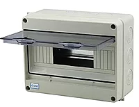 Weatherproof 12-Way MCB Box with Clear Cover (12-Pole)