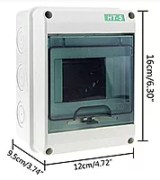 Weatherproof 5-Way MCB Box with Clear Cover (5-Pole)