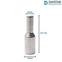 6sq.mm Aluminium crimping pin type lugs - 1 Nos