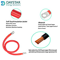 6 sq.mm Red and Black UV Battery DC Cables