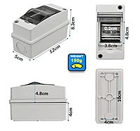 2-Way MCB Box (UV Pro) Weatherproof DB Box Suitable for Outdoor use (IP65)