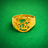 Impon OM Vel Ring – Gold Finish Spiritual Devotional Jewelry