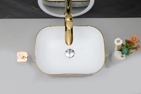DTT-1013 Gold Designer Table Top Basin 18" x 13" x 5" Inch