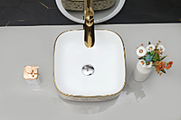 DTT-1033 Gold Designer Table Top Basin 14" x 14" x 6" Inch