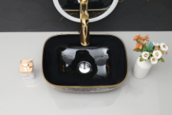 DTT-1115 Gold Designer Table Top Basin 18" x 13" x 5" Inch