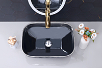 DTT-1162 Silver Designer Table Top Basin 20" x 14" x 5" Inch