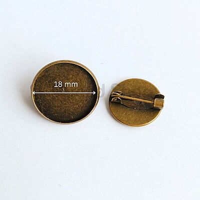 Circle Brooch Bezel Antique Bronze Circle Brooch Bezel Antique Bronze