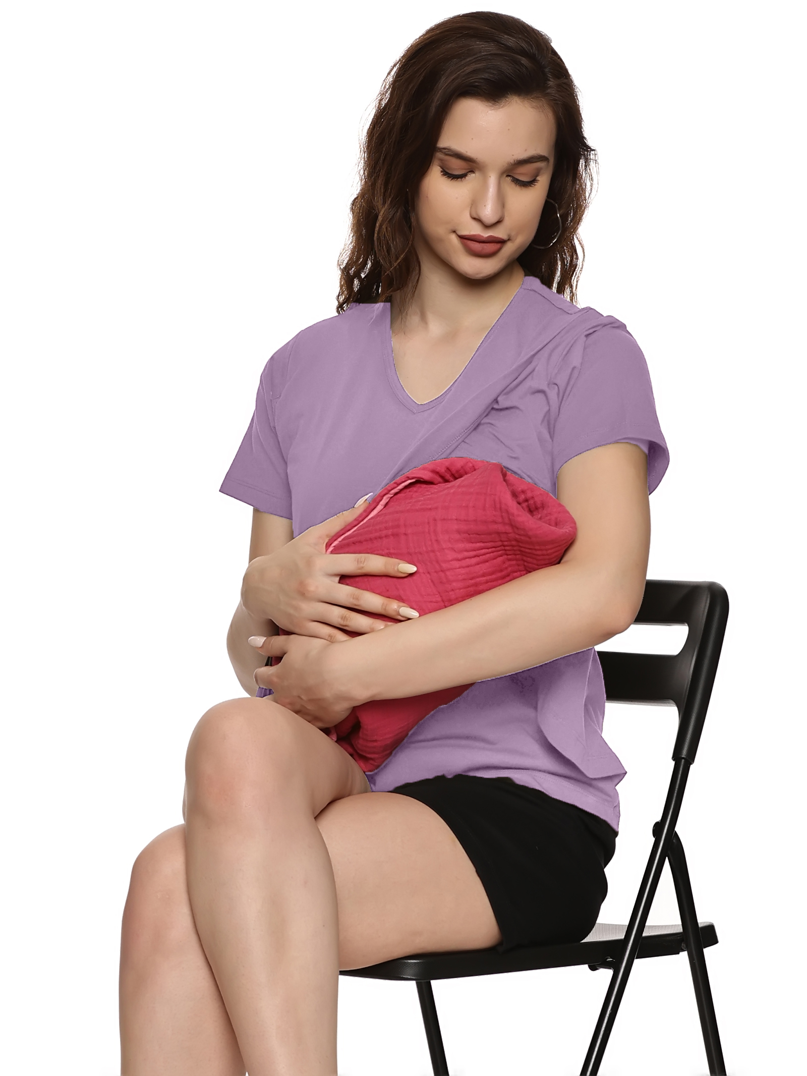 KIKWIT Maternity Feeding Tops Without Zip for Women, Feeding Coverup Pregnancy Tshirt,Feeding T-Shirt for Easy Nursing & Breastfeeding, Maternity Top Wear for Mothers (pack of 2) KIKWIT Maternity Feeding Tops Without Zip for Women, Feeding Coverup Pregnancy Tshirt,Feeding T-Shirt for Easy Nursing & Breastfeeding, Maternity Top Wear for Mothers (pack of 2)