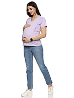 Maternity Feeding Tops Without Zip for Women, Feeding & Pregnancy Tshirt,Feeding T-Shirt for Easy Nursing & Breastfeeding, Maternity Top for Mothers, New MOM