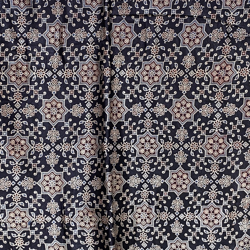 Mashru Silk Ajrakh Print #4