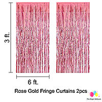 The Magic Balloons- Printed Flamingo Theme Party Decoration Combo Kit for Theme Party, Birthday, House Party Decoration Combo 38 pcs, Foil 5 pcs set, 2 Foil Curtain 1 Banner and 30 Balloons-