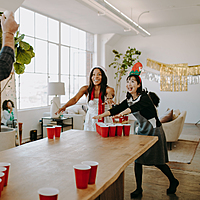 The Magic Balloons- Set of 30 Red Beer Pong Glasses 450ml Red Beer Pong Cups  Durable and Reusable Red Party Glasses Perfect for Christmas, Holi, and Diwali.