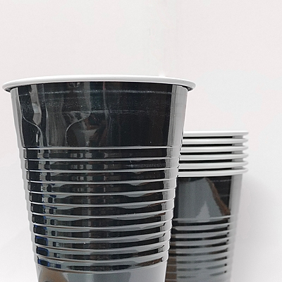 Black Beer Pong Glasses -Set of 30 | Beer Pong Glasses | Black Drinking Cups for Holi | Diwali | Christmas |  New Year | Bachelor | Retirement | Wedding | Reusable Glasses